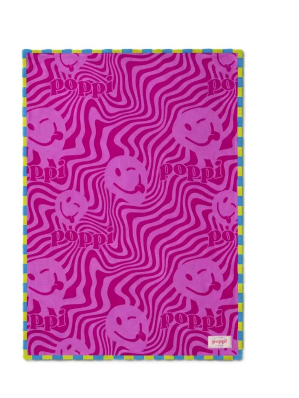 Poppi Pink Allover Print Knitted Dorm Throw Blanket 50x60